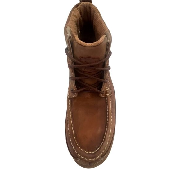 Twisted X Mens Moc Toe Leather Boots Size 8W Brown With Comfort Insole - Picture 3 of 8